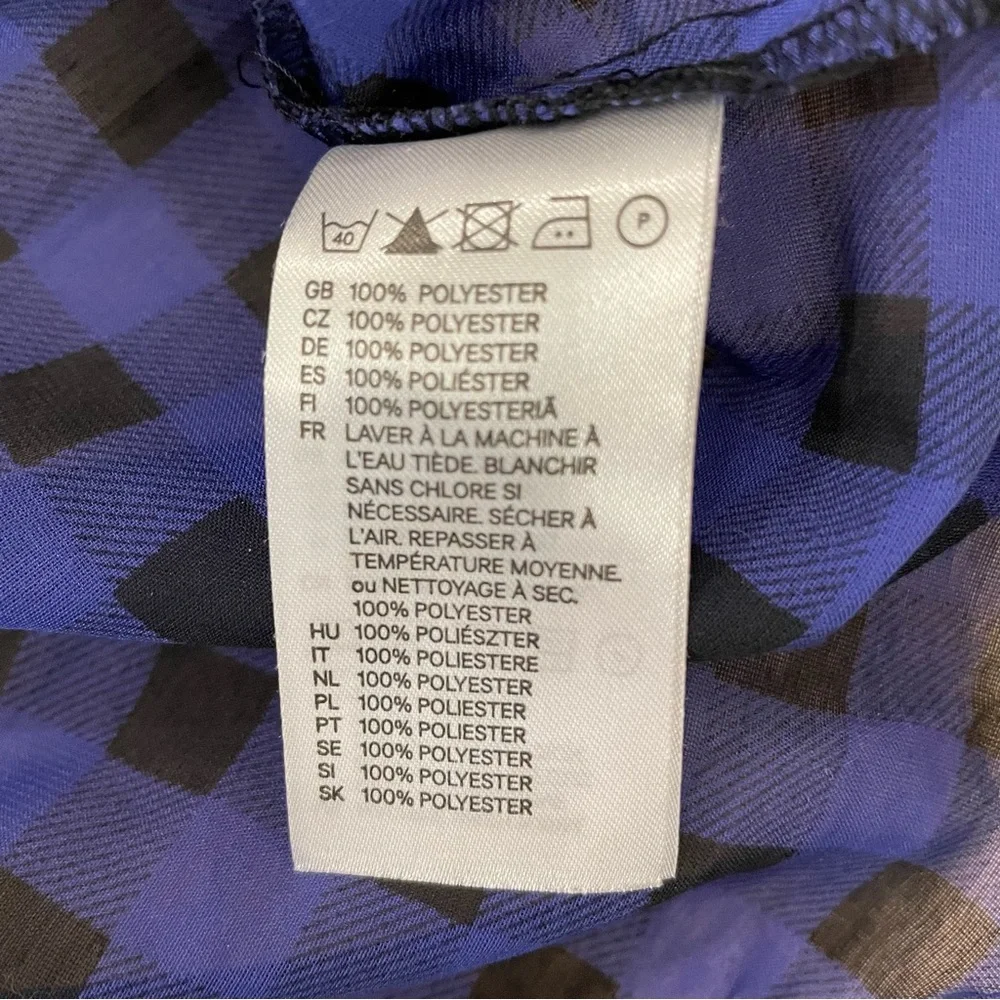 💗 H&M Purple Gingham Blouse - Picture 5 of 7